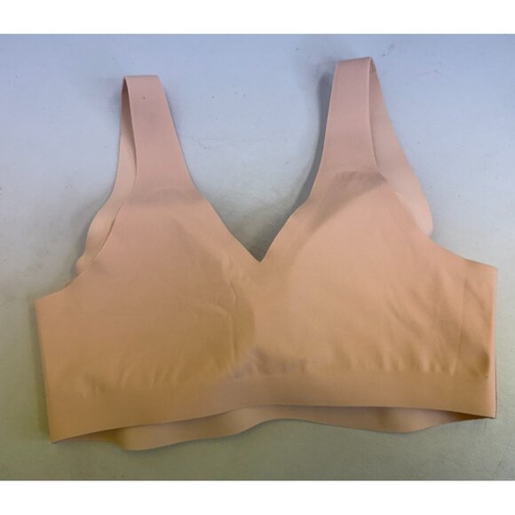 Honeylove SoftForm Bra Medium 36 B/C Sand Nude Beige Wireless V-Neck LWBR0102 - Picture 3 of 5